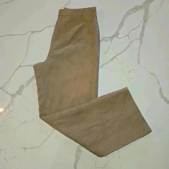 Chadwicks Womens Linen Wide Leg High Rise Pants Tan Brown Size 10P - Picture 3 of 10